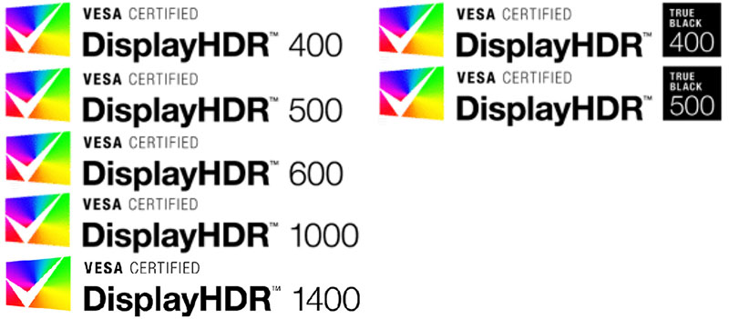 vesa hdr certified list